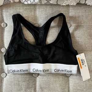NWT Calvin Klein black sports bra
